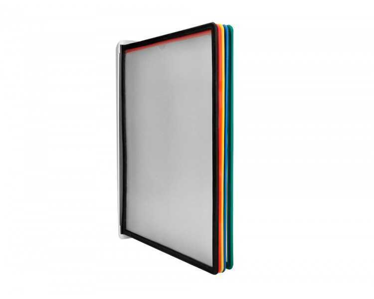 Portacatalogo de pared plastico liderpapel con 10 fundas din a4 colores surtidos