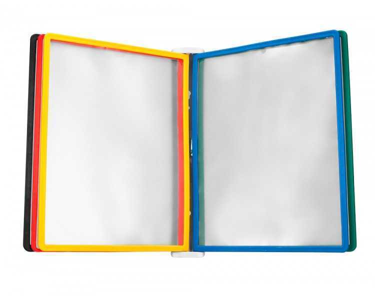Portacatalogo de pared plastico liderpapel con 10 fundas din a4 colores surtidos