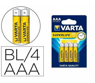 Pila varta salina superlife aaa tipo r-03 blister de 4 unidades