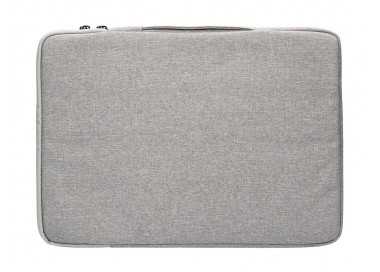 Funda para portatil q-connect 13,3/' con asa 1 bolsillo exterior con cremallera color gris 350x250x25 mm
