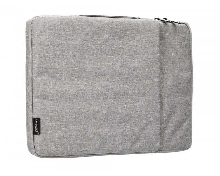 Funda para portatil q-connect 13,3/' con asa 1 bolsillo exterior con cremallera color gris 350x250x25 mm