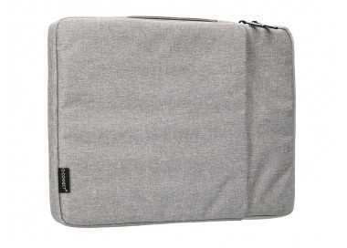 Funda para portatil q-connect 13,3/' con asa 1 bolsillo exterior con cremallera color gris 350x250x25 mm
