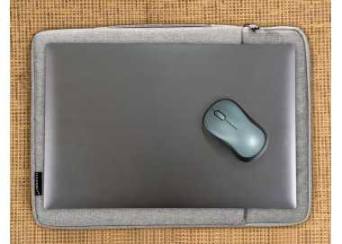 Funda para portatil q-connect 13,3/' con asa 1 bolsillo exterior con cremallera color gris 350x250x25 mm