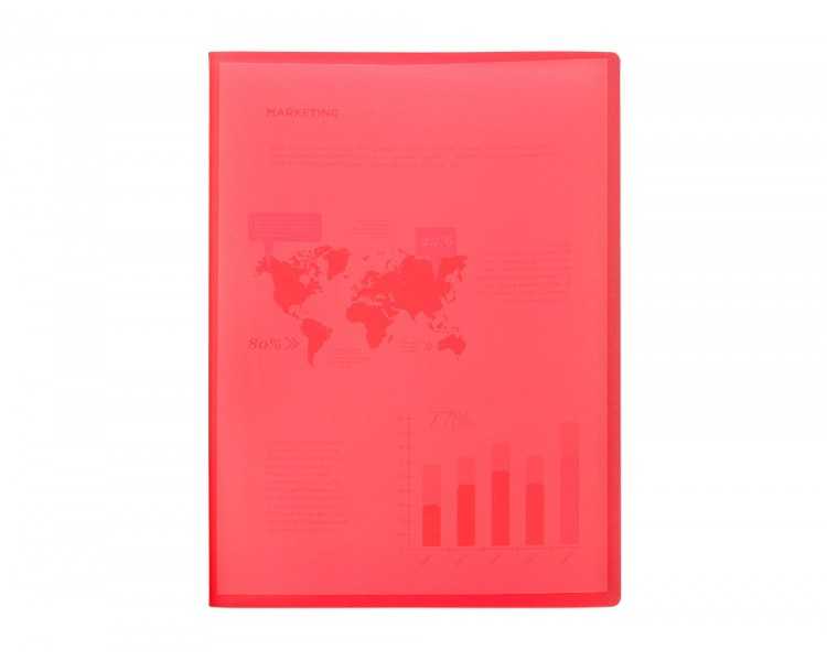 Carpeta liderpapel escaparate 40 fundas polipropileno din a3 rojo translucido
