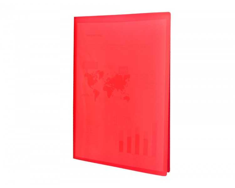 Carpeta liderpapel escaparate 40 fundas polipropileno din a3 rojo translucido