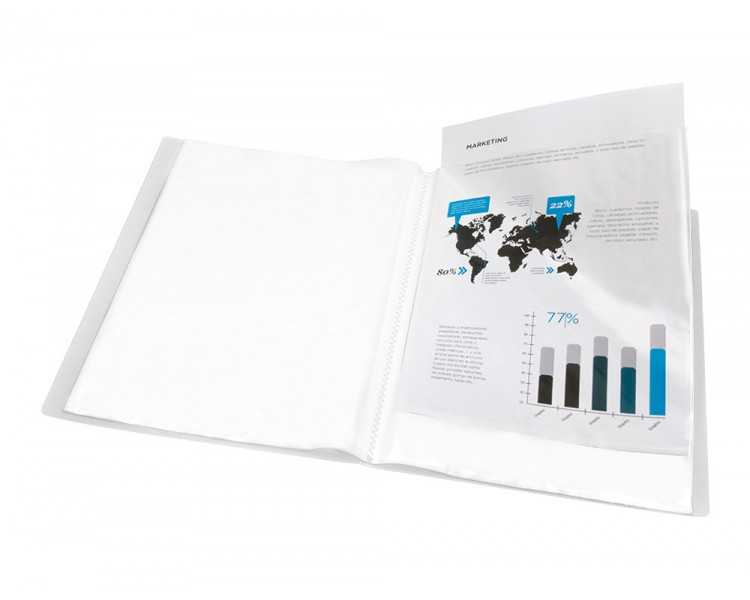 Carpeta liderpapel escaparate 40 fundas polipropileno din a3 transparente translucido