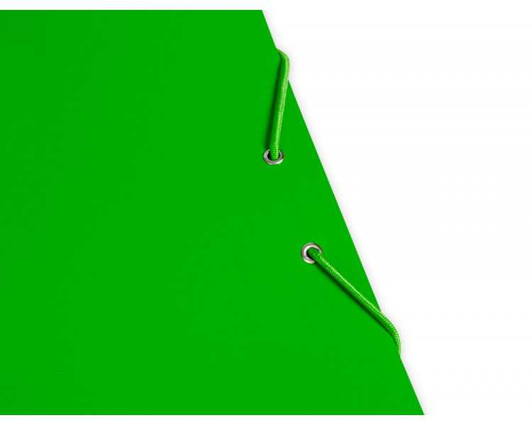 Carpeta liderpapel gomas folio 3 solapas carton plastificado color verde