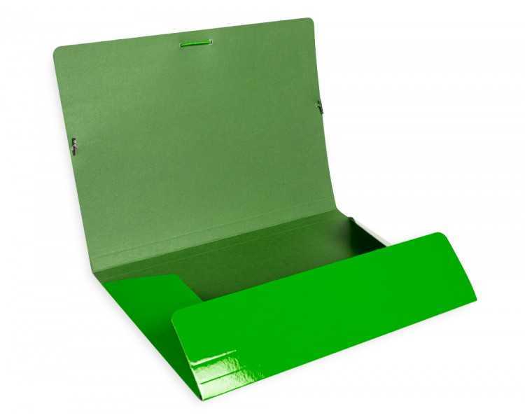 Carpeta liderpapel gomas folio 3 solapas carton plastificado color verde