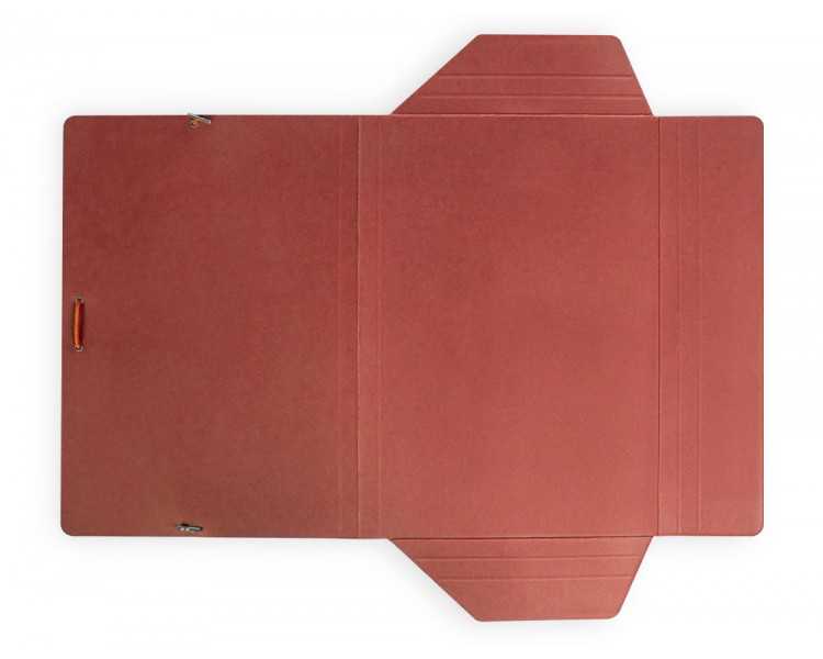 Carpeta liderpapel gomas folio 3 solapas carton plastificado color rojo
