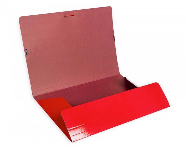 Carpeta liderpapel gomas folio 3 solapas carton plastificado color rojo