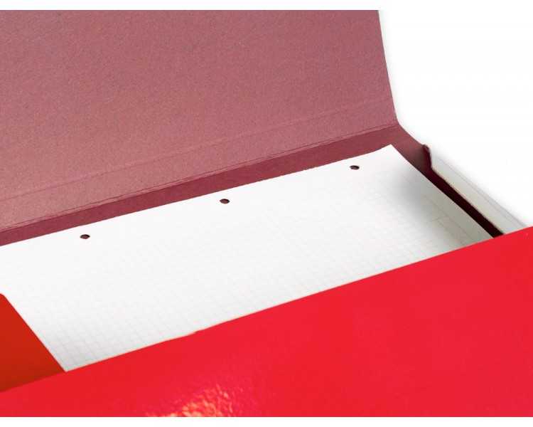 Carpeta liderpapel gomas folio 3 solapas carton plastificado color rojo