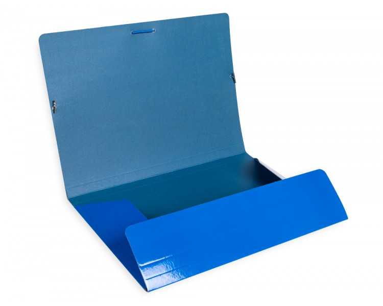 Carpeta liderpapel gomas folio 3 solapas carton plastificado color azul