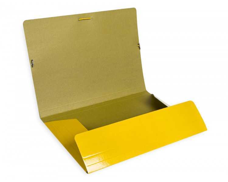 Carpeta liderpapel gomas folio 3 solapas carton plastificado color amarillo