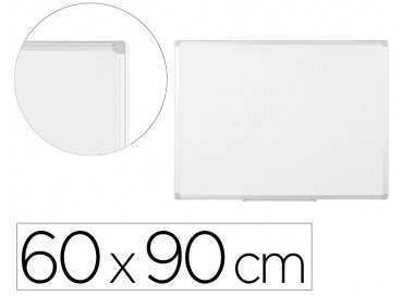 Pizarra blanca bi-office earth lacada magnetica marco de aluminio 600x900 mm