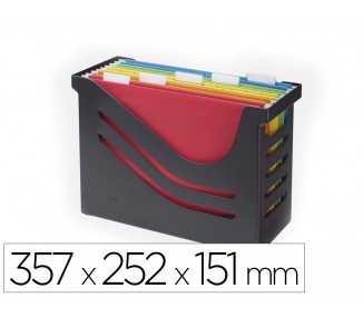 Soporte para carpetas colgantes tarifold plastico 100% reciclado color negro 357 x 252 x 151 mm