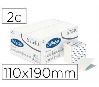 Papel higienico ofyhostel bulkysoft gofrado 2 capas engarzado 110x190 mm