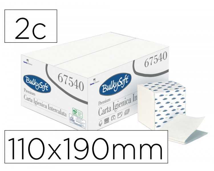 Papel higienico ofyhostel bulkysoft gofrado 2 capas engarzado 110x190 mm