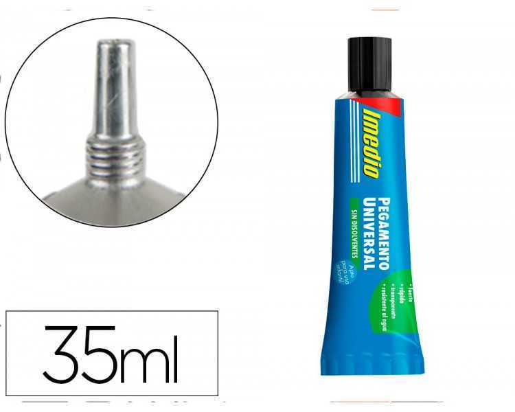 Pegamento imedio universal sin disolventes transparente banda azul 35 ml