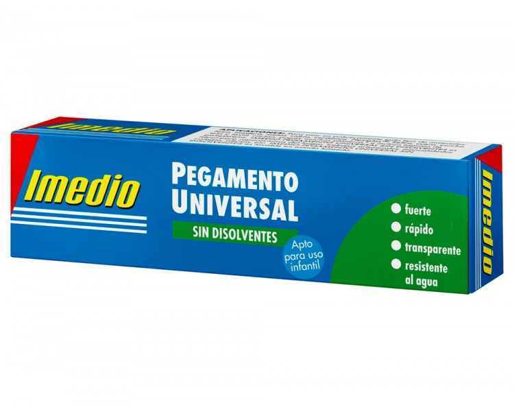 Pegamento imedio universal sin disolventes transparente banda azul 35 ml