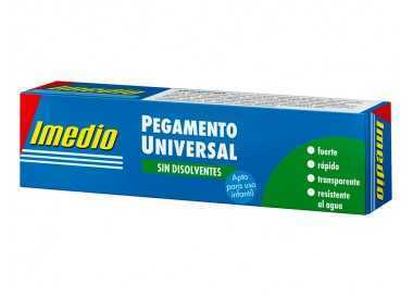 Pegamento imedio universal sin disolventes transparente banda azul 35 ml