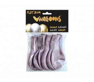 Globo 100% latex biodegradable rosa medianoche blister de 6 unidades