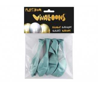 Globo 100% latex biodegradable verde esmeralda blister de 6 unidades