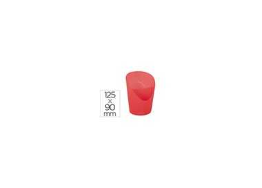 Cubilete portalapices esselte coral translucido plastico colour breeze redondo diametro 90 mm alto 125 mm