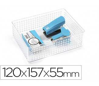 Organizador de sobremesa plasticforte transparente n 2 120x157x55 mm