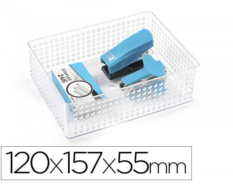 Organizador de sobremesa plasticforte transparente n 2 120x157x55 mm