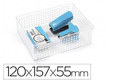 Organizador de sobremesa plasticforte transparente n 2 120x157x55 mm