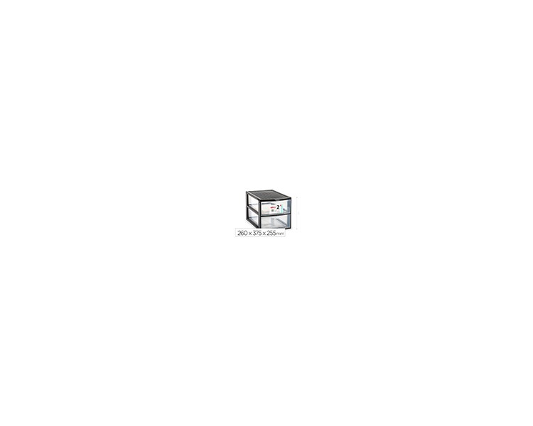 Cajonera plastiforte ebro 2 cajones color negro 260x375x255 mm