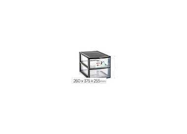 Cajonera plastiforte ebro 2 cajones color negro 260x375x255 mm Cajonera plastiforte ebro 2 cajones color negro 260x375x255 mm