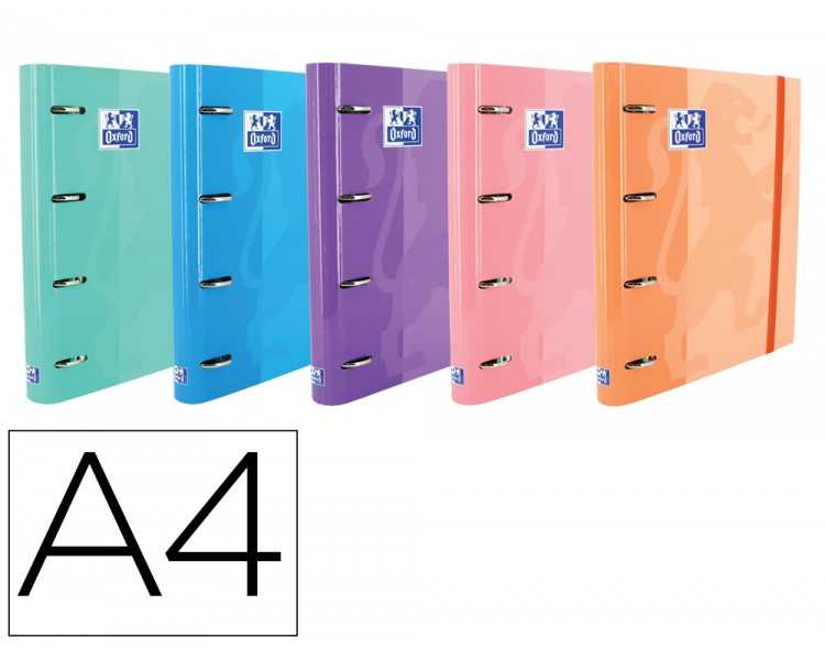 Carpeta con recambio oxford europeanbinder classic 4 anillas 35 mm cuadro 5 mm din a4 tapa extradura con