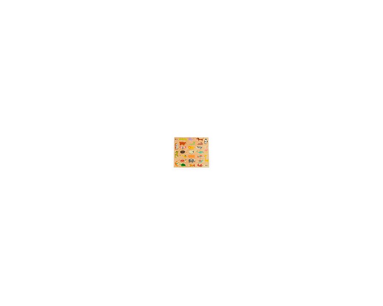Puzle andreutoys domino animales madera 28 piezas