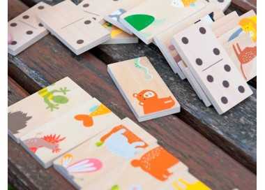 Puzle andreutoys domino animales madera 28 piezas
