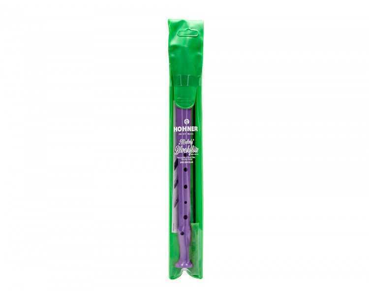 Flauta hohner 9508 color lavanda funda verde y transparente