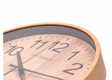 Reloj q-connect de pared de plastico redondo 25,7 cm movimiento silencioso color madera natural Reloj q-connect de pared de plastico redondo 25,7 cm movimiento silencioso color madera natural