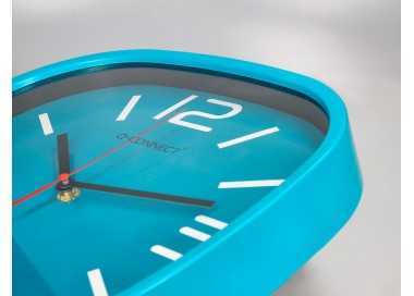 Reloj q-connect de pared de plastico redondo 30 cm movimiento silencioso color azul Reloj q-connect de pared de plastico redondo 30 cm movimiento silencioso color azul
