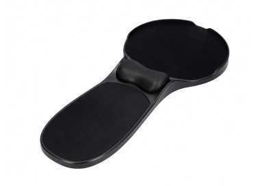 Reposabrazos ergonomico q-connect con alfombrilla de raton y apoyo de muñeca color negro 220x140x480 mm