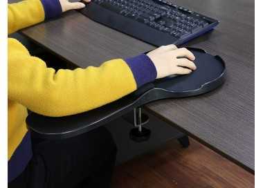 Reposabrazos ergonomico q-connect con alfombrilla de raton y apoyo de muñeca color negro 220x140x480 mm Reposabrazos ergonomico q-connect con alfombrilla de raton y apoyo de muñeca color negro 220x140x480 mm