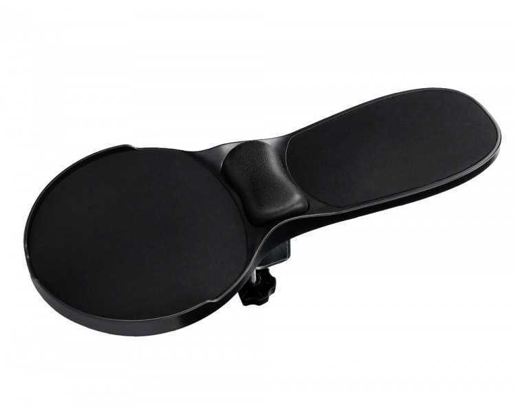 Reposabrazos ergonomico q-connect con alfombrilla de raton y apoyo de muñeca color negro 220x140x480 mm