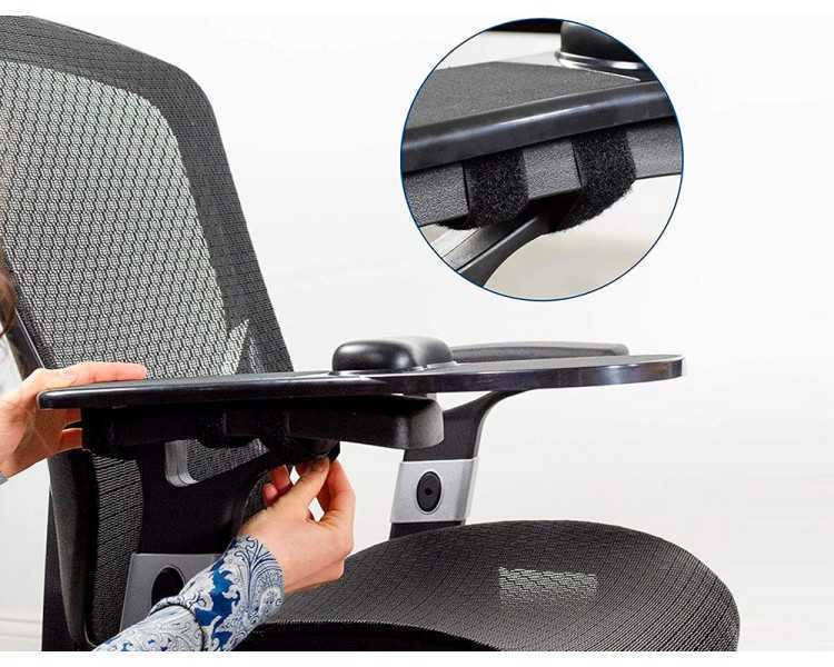 Reposabrazos ergonomico q-connect con alfombrilla de raton y apoyo de muñeca color negro 220x140x480 mm