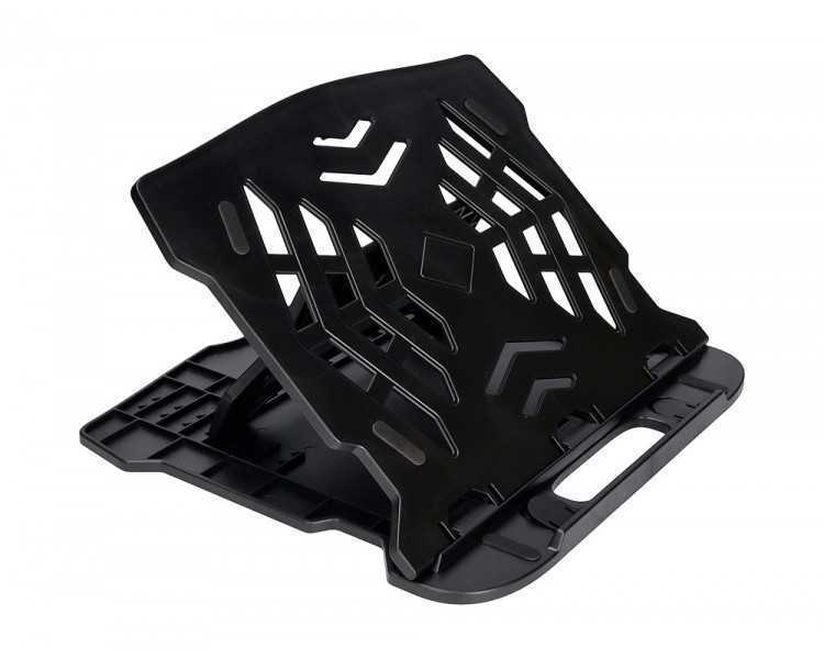 Soporte q-connect para portatil hasta 17/' ajustable 7 angulos diferentes color negro 260x280x60 mm