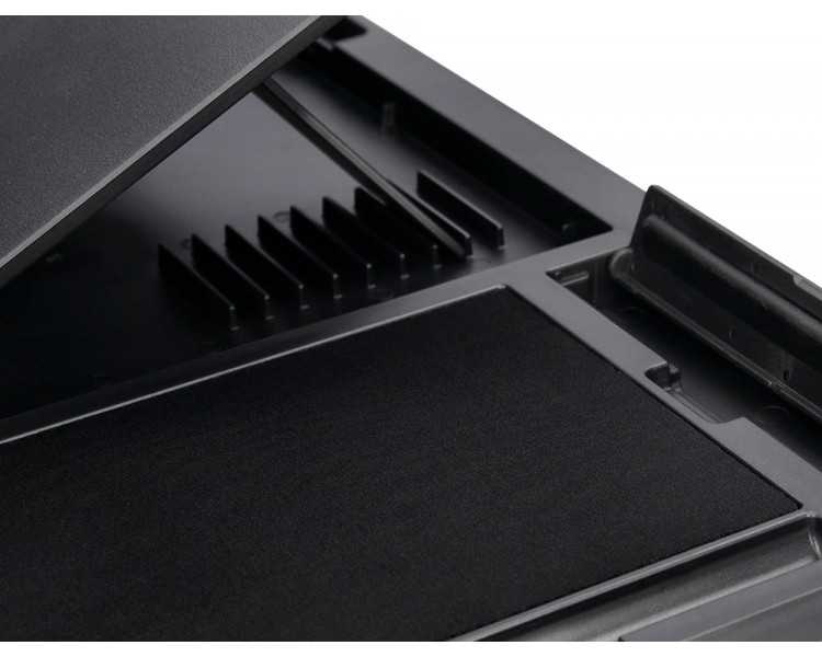 Soporte q-connect ancho para portatil movil raton hasta 17/' ajustable 7 angulos diferentes color negro
