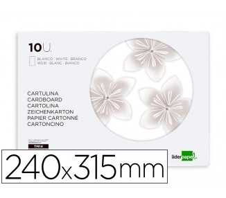 Bloc trabajos manuales liderpapel cartulina 240x315mm 10 hojas color blanco