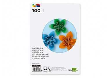 Cartulina liderpapel a4 180g/m2 25 colores surtidos paquete de 100 hojas Cartulina liderpapel a4 180g/m2 25 colores surtidos paquete de 100 hojas