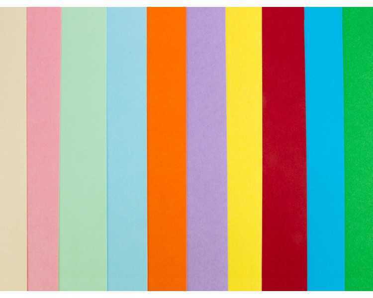 Cartulina liderpapel a4 180g/m2 25 colores surtidos paquete de 100 hojas