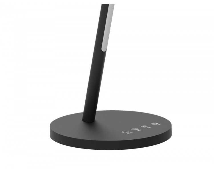 Lampara de oficina q-connect sobremesa abs tactil 6w 32 led 330lm color negro