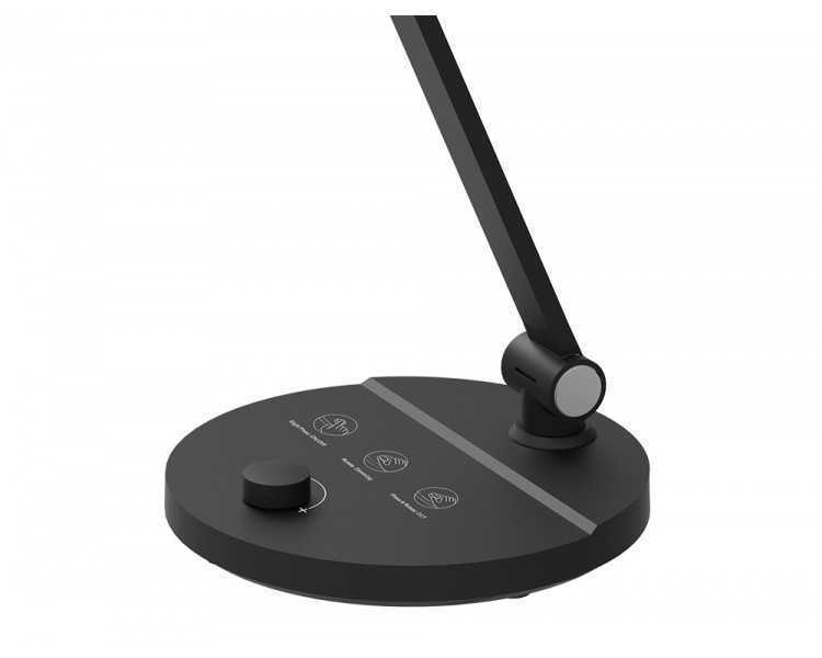 Lampara de oficina q-connect sobremesa profesional abs 80 leds 7 w con interruptor color negro