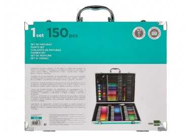 Estuche de pintura liderpapel aluminio 150 piezas maletin 37,8x29,7x4,6 cm